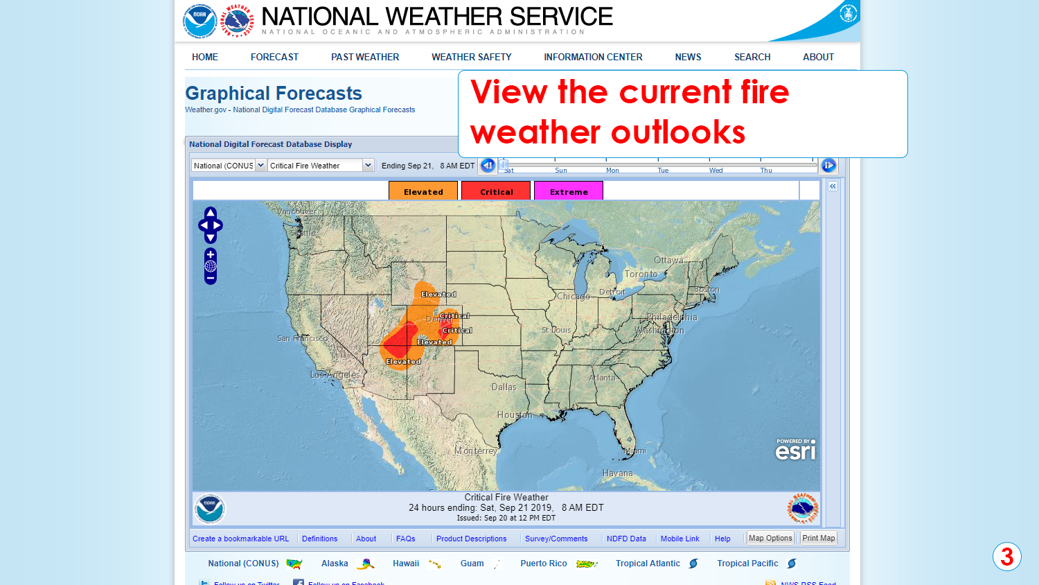 Tiny tutorial Fire weather graphical forecast National Oceanic and Atmospheric Administration
