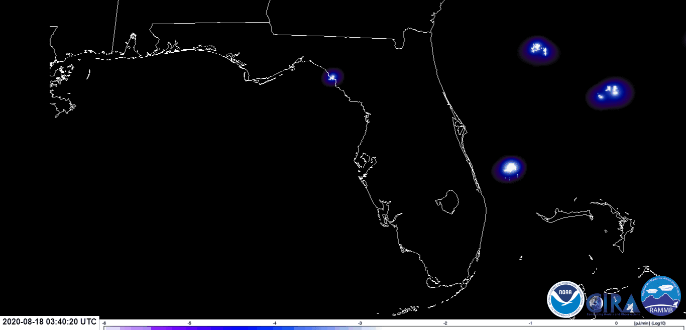 NOAA's GOES-East (GOES-16) satellite watched 10 hours of lightning using its Geostationary Lightning Mapper (GLM) in Florida on August 18, 2020, shown in this 3-second time-lapse video.The area spanning Tampa Bay to Titusville, Florida (a.k.a. Lightning Alley) receives the most yearly lightning in the U.S. Did you know that 90% of the lightning in this area occurs from May through October? Stay safe out there!