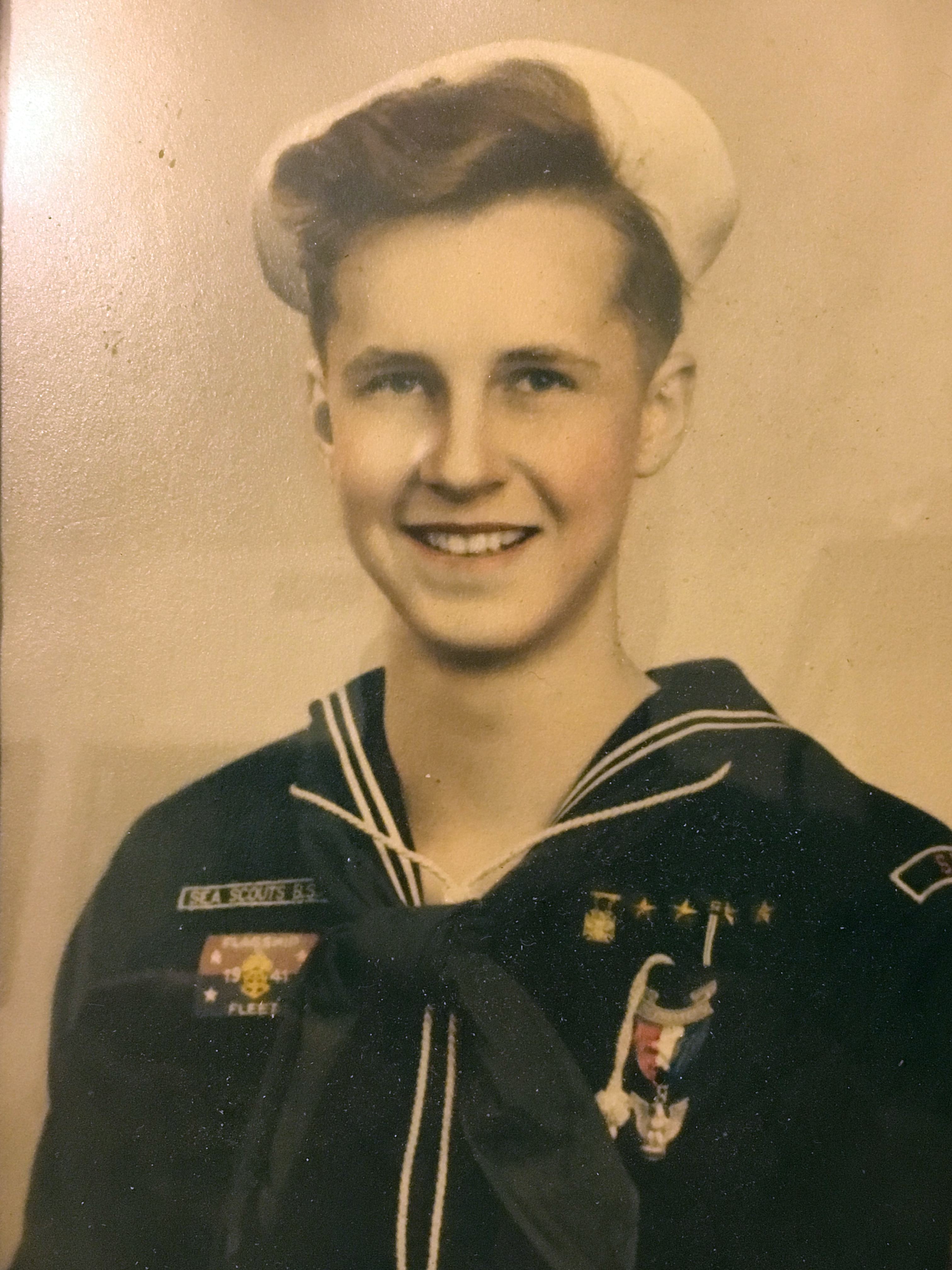 Rear Admiral Harley Nygren pictured as a Sea Scout when he was younger.