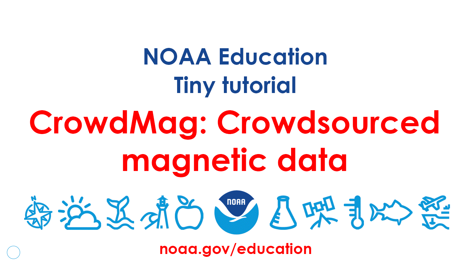 Animated tiny tutorial on using the CrowdMag mobile app from the National Centers for Environmental Information.