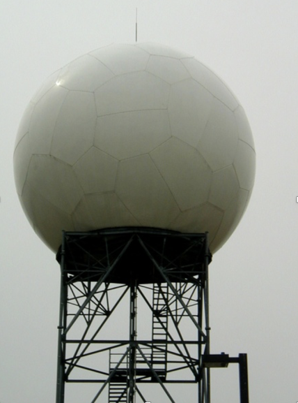 The radome of the NEXRAD WSR-88D (Weather Surveillance Radar - 1988 Doppler).