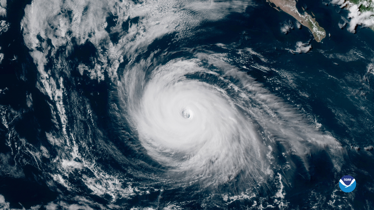 Major Hurricane Linda in the eastern Pacific Ocean on August 14, 2021, captured by NOAA’s GOES-West satellite. Linda weakened to a post-tropical low and brought heavy rain and gusty winds to portions of the main Hawaiian Islands. Linda was one of three tropical cyclones that moved into the Central Pacific Ocean last year.