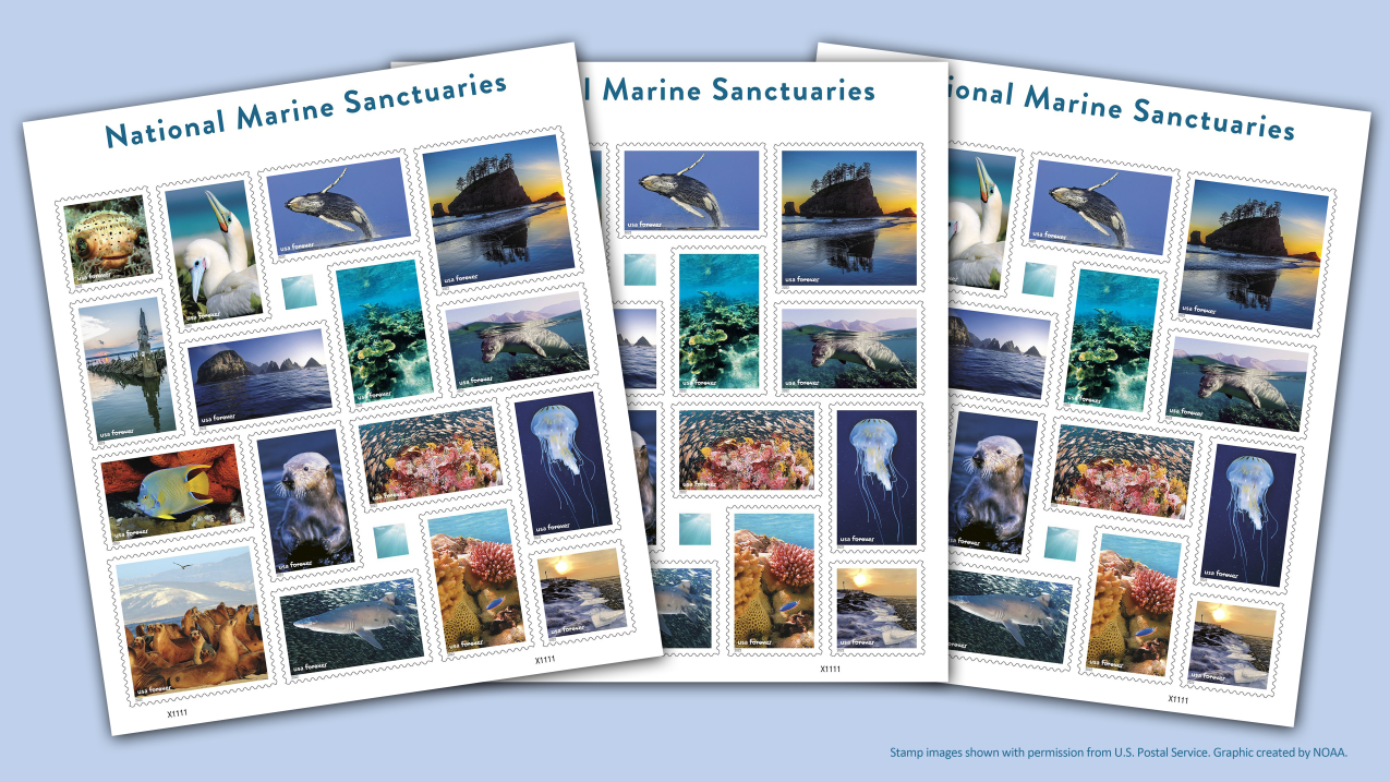 U.S. Postal Service releases stamps featuring NOAA’s National Marine