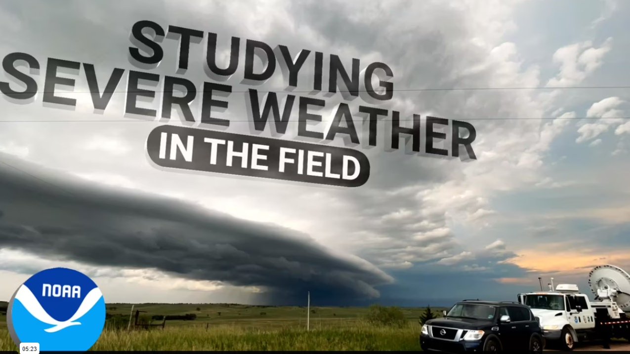 Screenshot from the NSSL video Studying Severe Weather in the Field.
