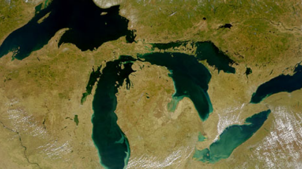 Great lakes aerial view.