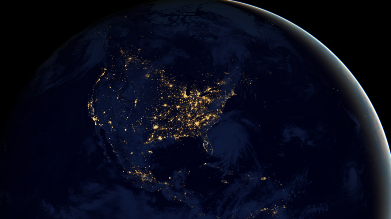 Our Earth, at night
