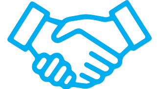 Clipart of hands clasped as if two people are shaking hands.