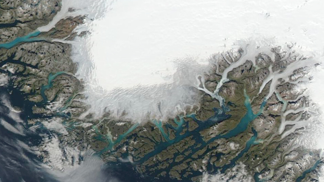 The southwest corner of the Greenland Ice Sheet on September 4, 2022. 