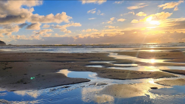 Photo showing a beach off the tip of the Olympic Peninsula in Washington. (Credit: Makah Tribe)