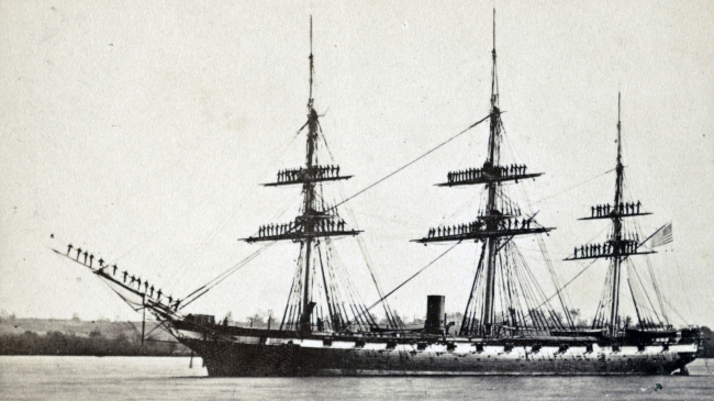 USS Pensacola off Alexandria, Virginia, during the Civil War