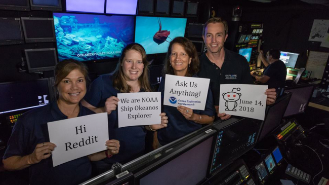 Join the expedition team of Derek, Kasey, Cheryl, and Leslie for a Reddit "Ask Me Anything" Q&A on June 14, 2-4 pm. 
