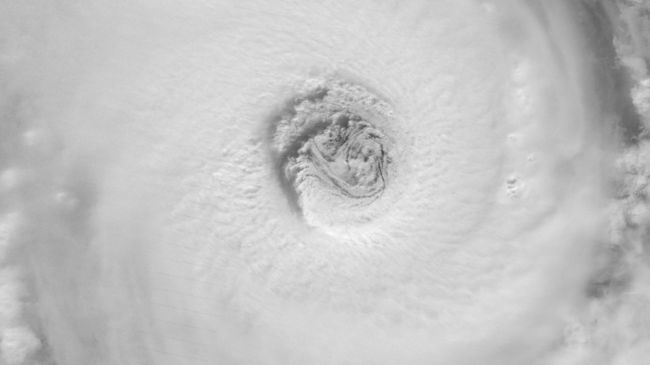 NOAA-20 captured this nighttime view of the eye of Cyclone Cebile, as it swirled at Category 4 strength in the Indian Ocean on January 30, 2018.