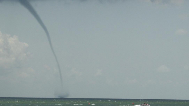 A waterspout.