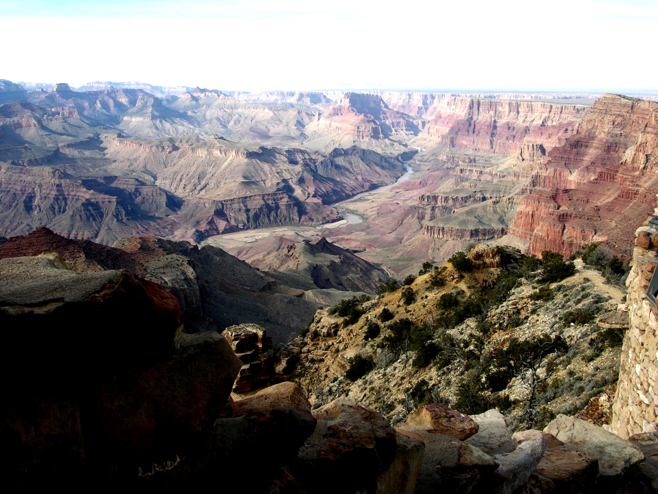The quintessential view of the Grand Canyon and the Colorado River
