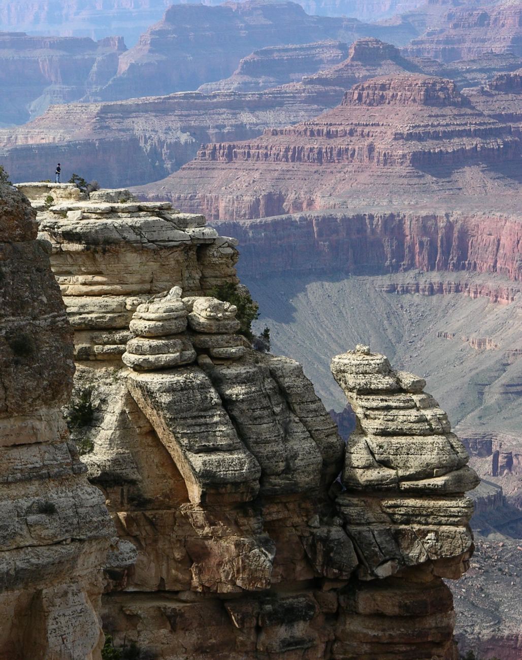 The Grand Canyon dwarfing a human observer