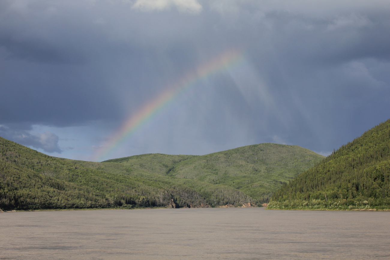 A scene along the Yukon River between the Dalton Highway and Ruby