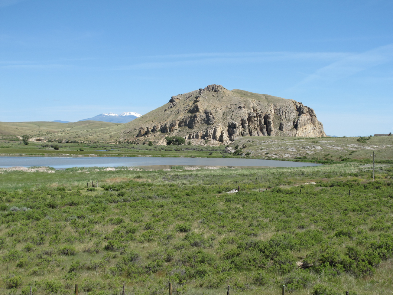 Beaverhead Rock, which Sacajawea, the guide of the Lewis and Clark Expedition,recognized as the landmark for the summer hunting ground of her people, theShoshone