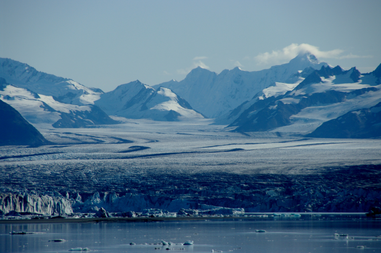 Cordova area, panoramic view of Miles Glacier