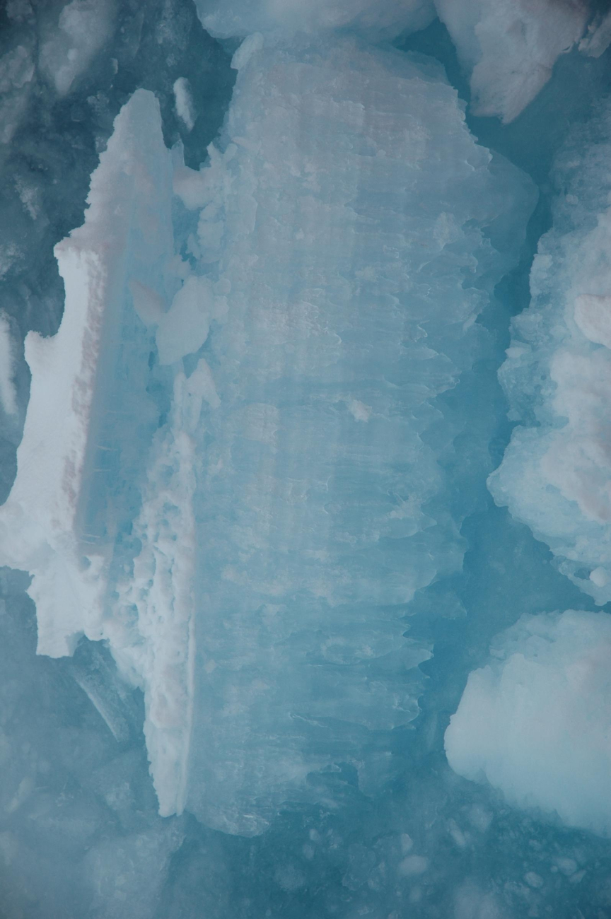 Sea-ice overturned by the moving icebreaker USCG Icebreaker HEALY during aNOAA-sponsored expedition to study the marine life of the Canada Basin