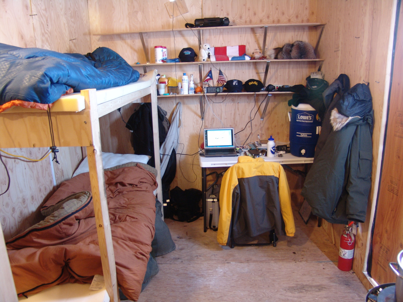 Living quarters at ice camp