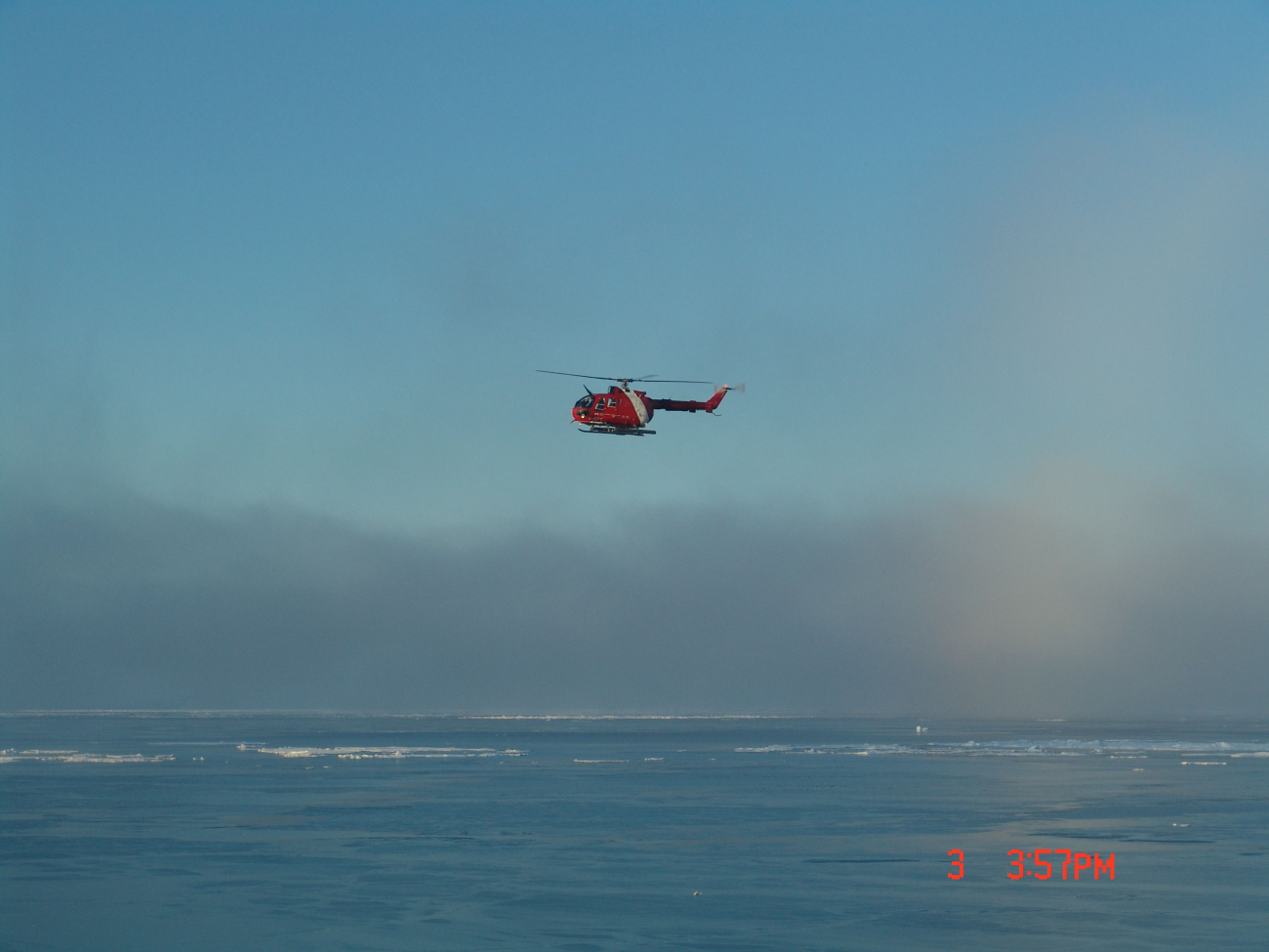 Canadian Coast Guard helicopter from Canadian Coast Guard icebreaker LOUIS S
