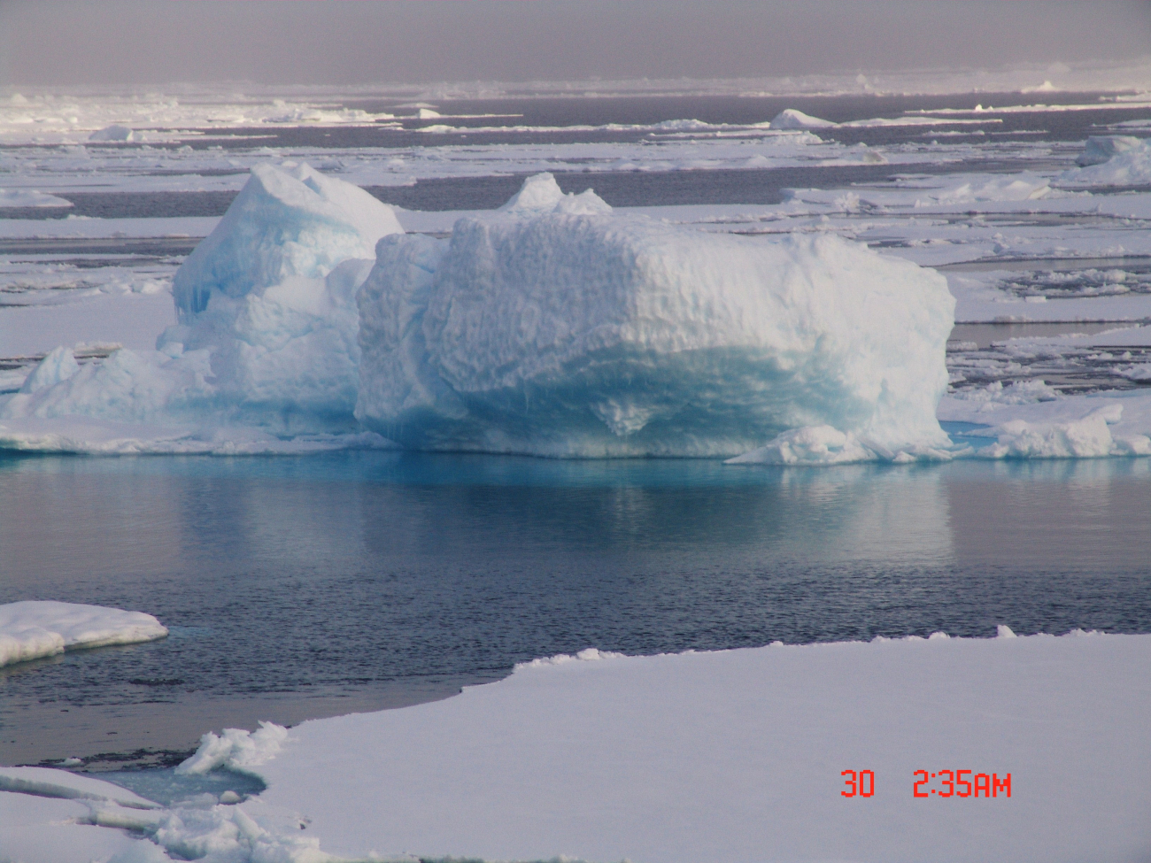 Ice floes and open water