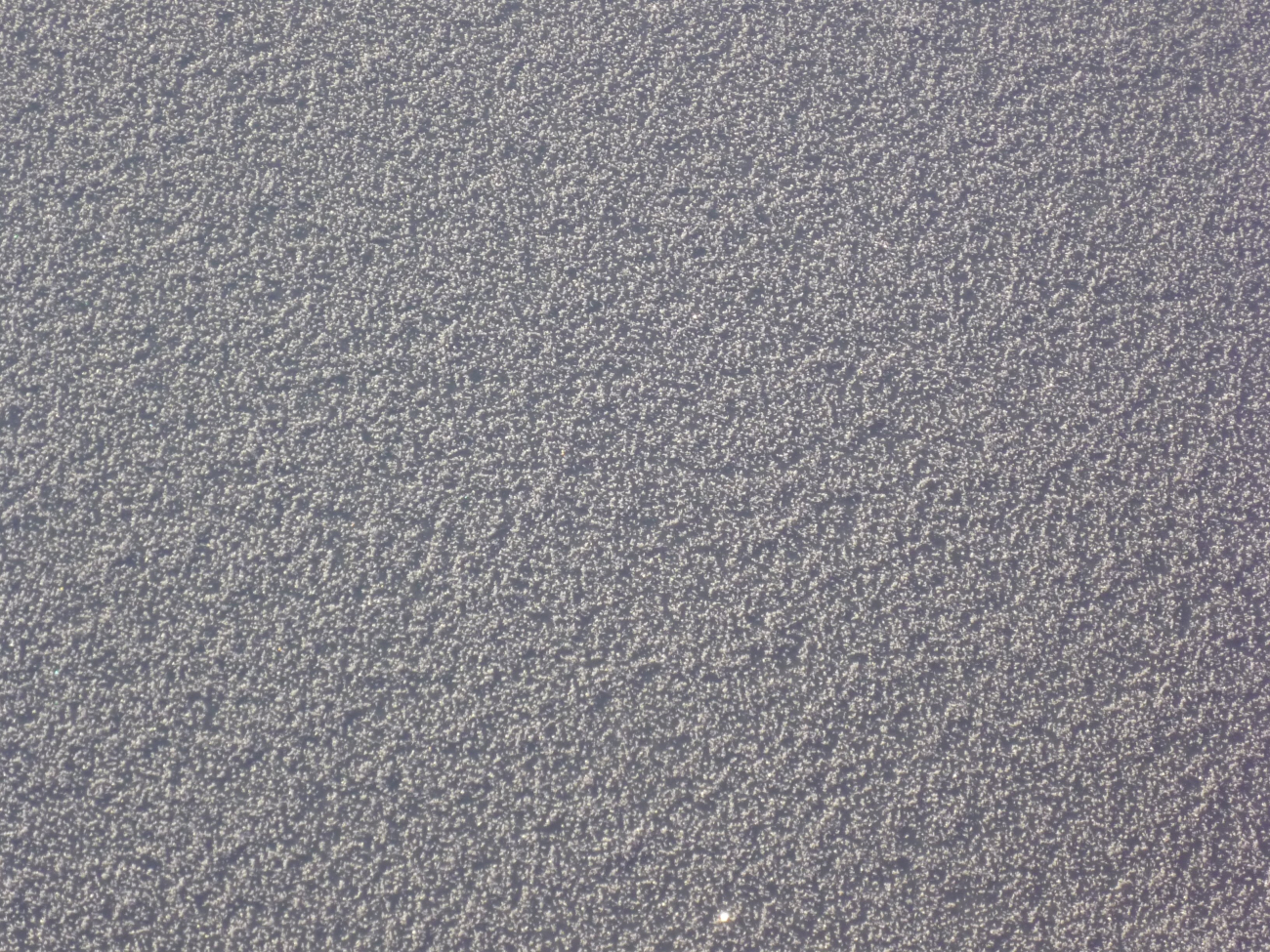 Graupel covering ice surface