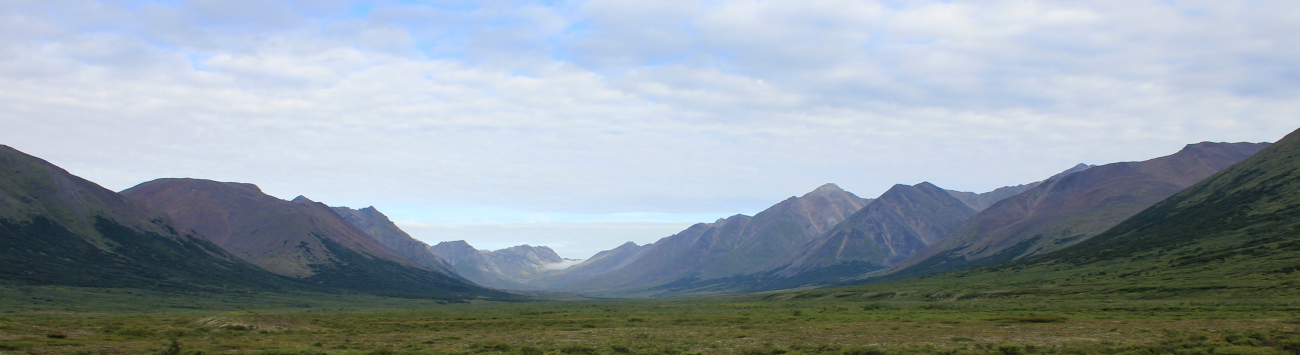 A valley in the Kigluiak Mountains on the Seward Peninsula