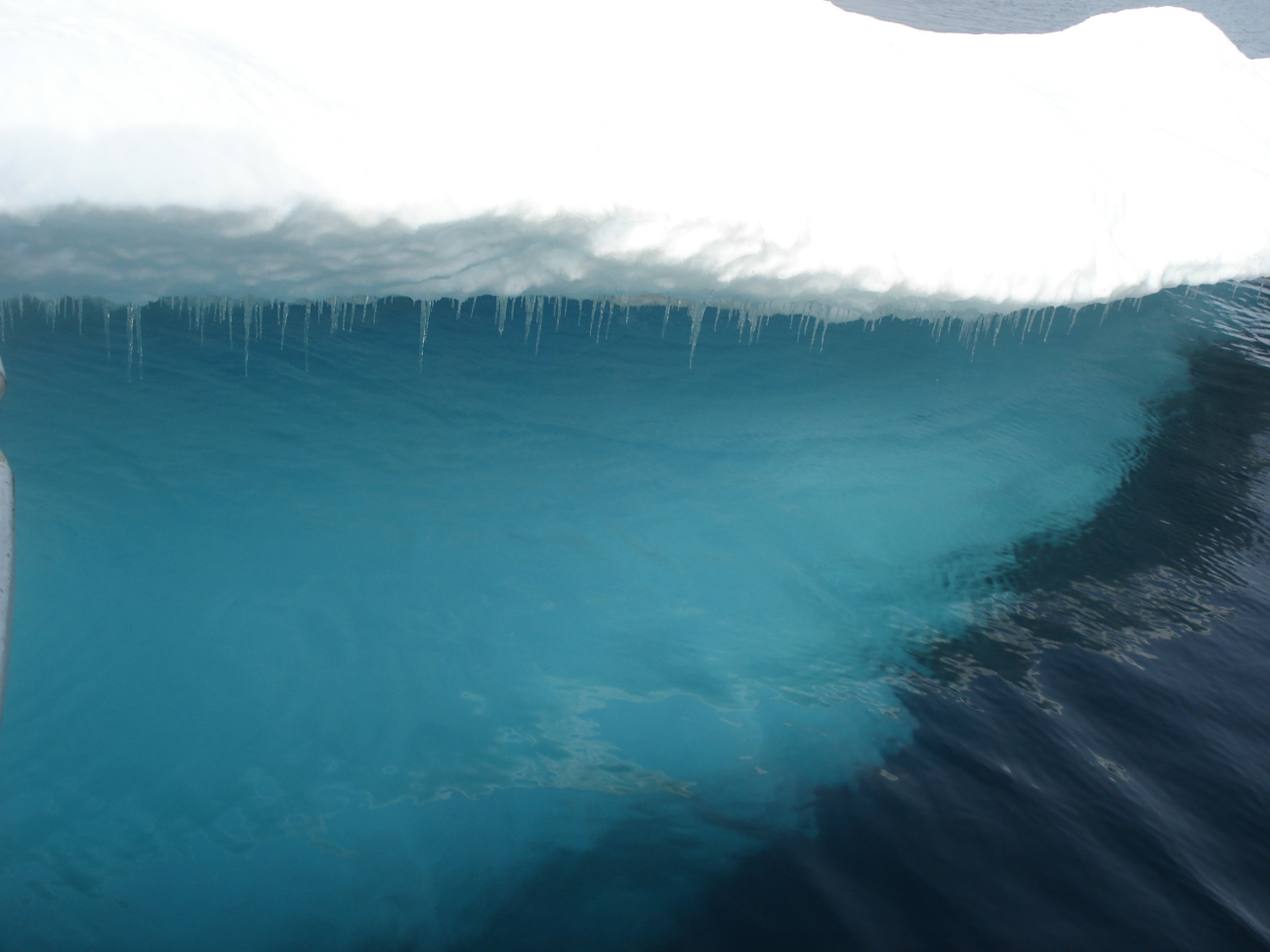 Subsurface of melting ice floe