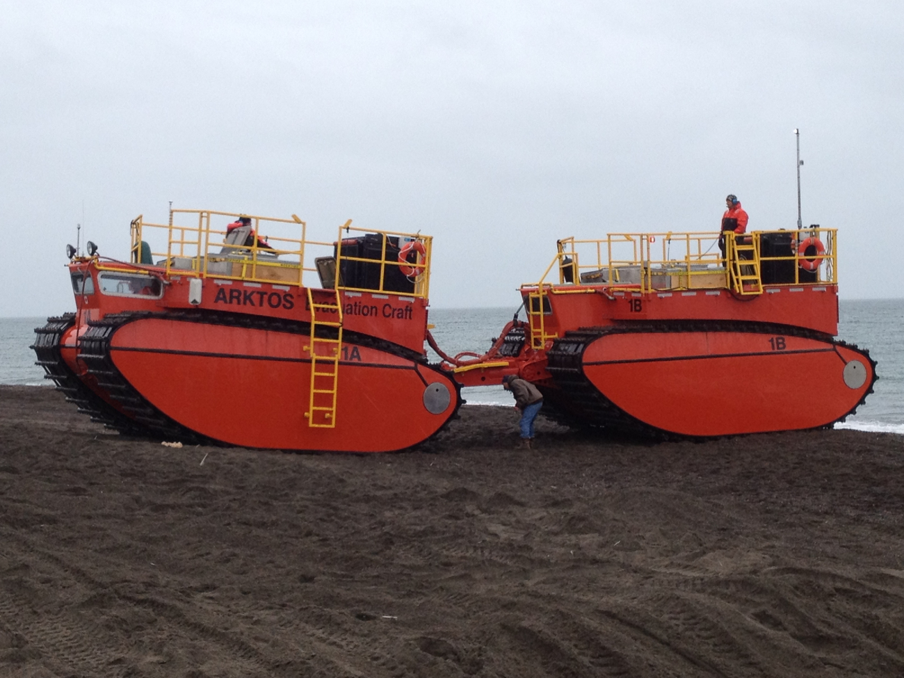Arktos Evacuation Craft on land at Point Barrow