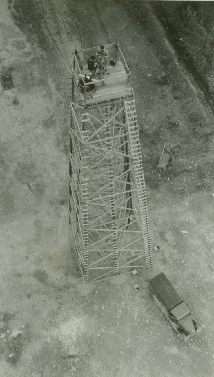 Probably the same wooden tower as seen from the water tank in image cgs00219
