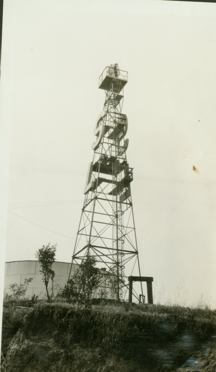 Airplane beacon, one of many located by the party of Lieutenant George L