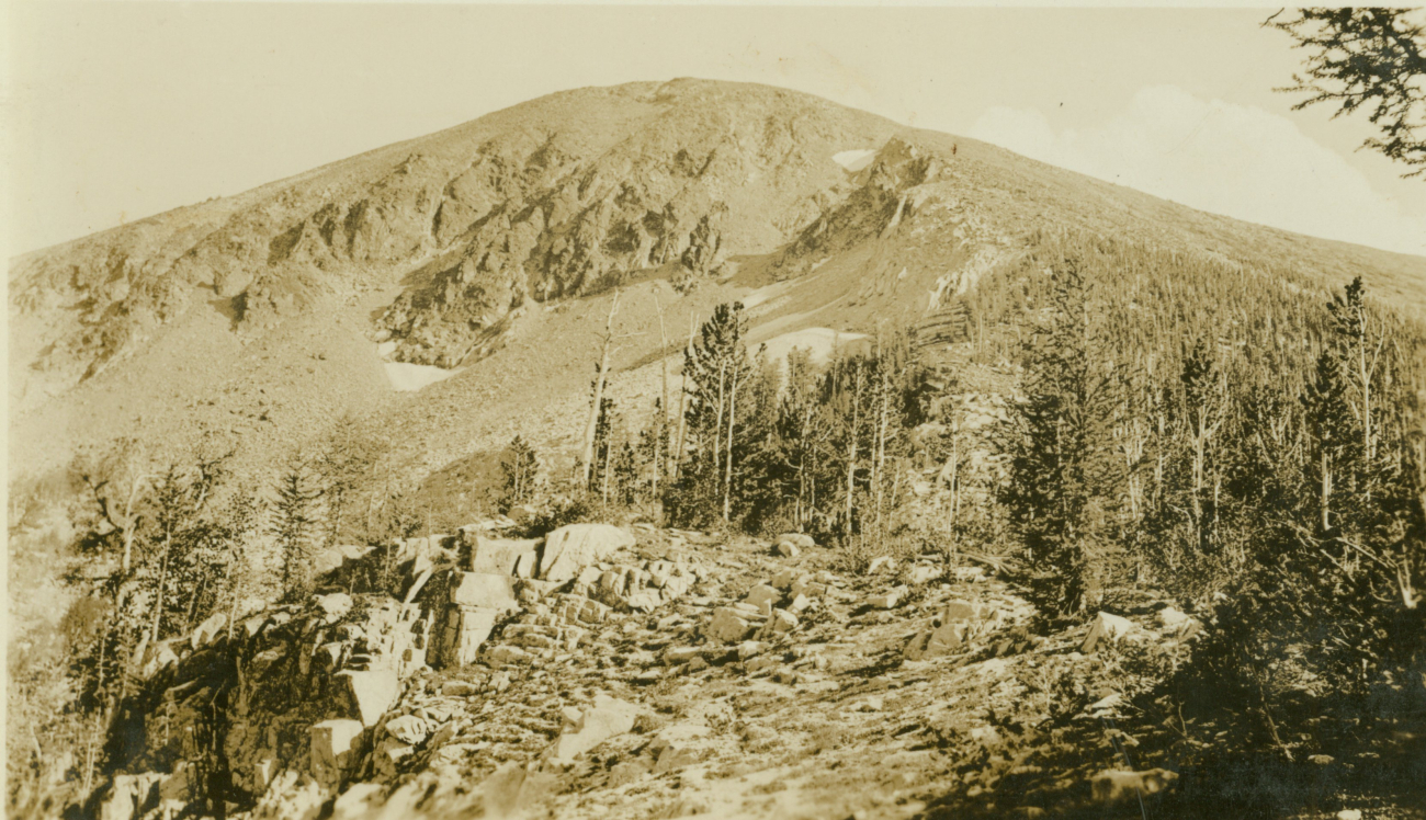 A view of Mount Lolo, location of a triangulation station