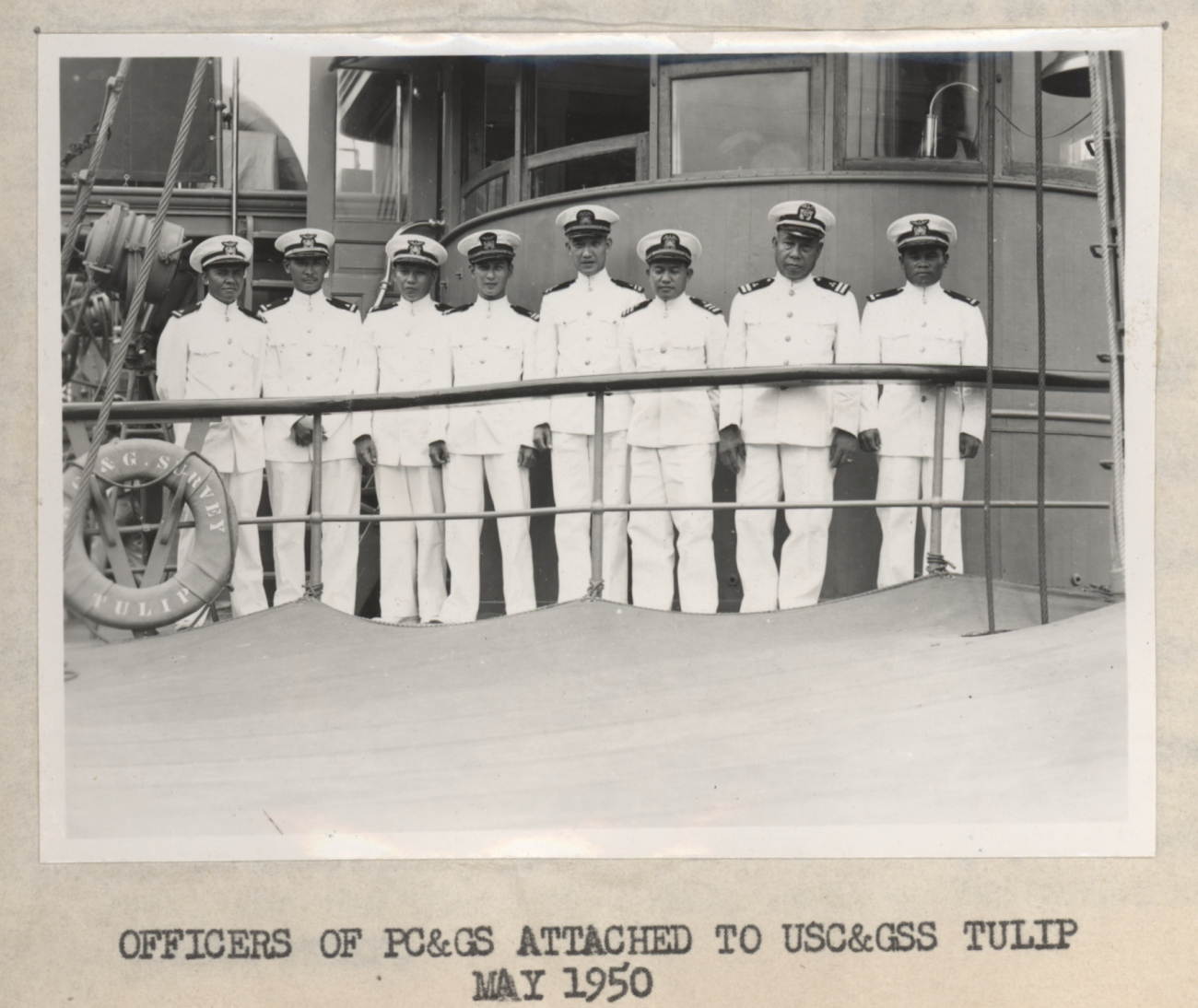 Philippine Coast and Geodetic Survey officers attached to USC&GS; Ship TULIP