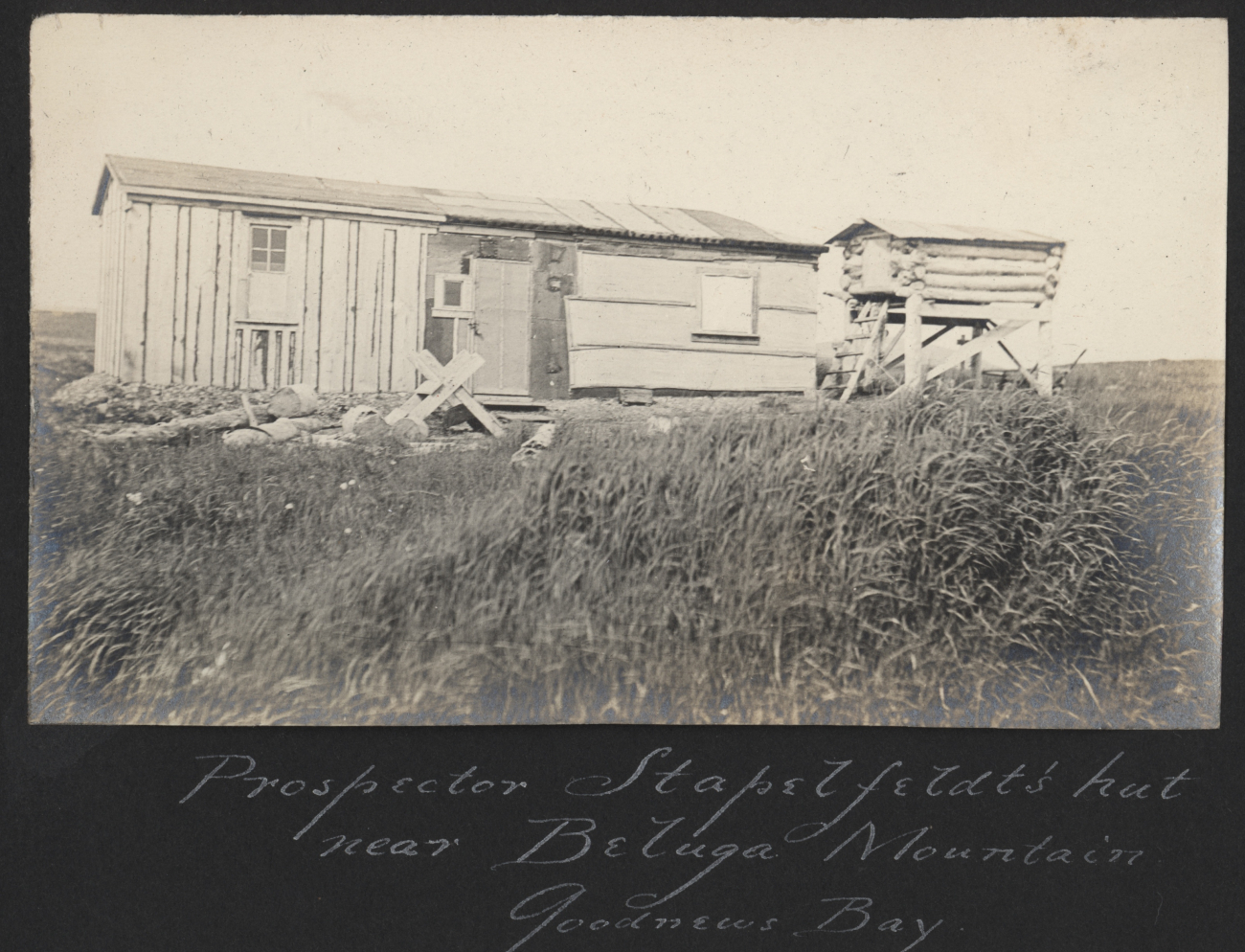Prospector Stapelfeldt's hut near the Beluga Mountains at Goodnews Bay