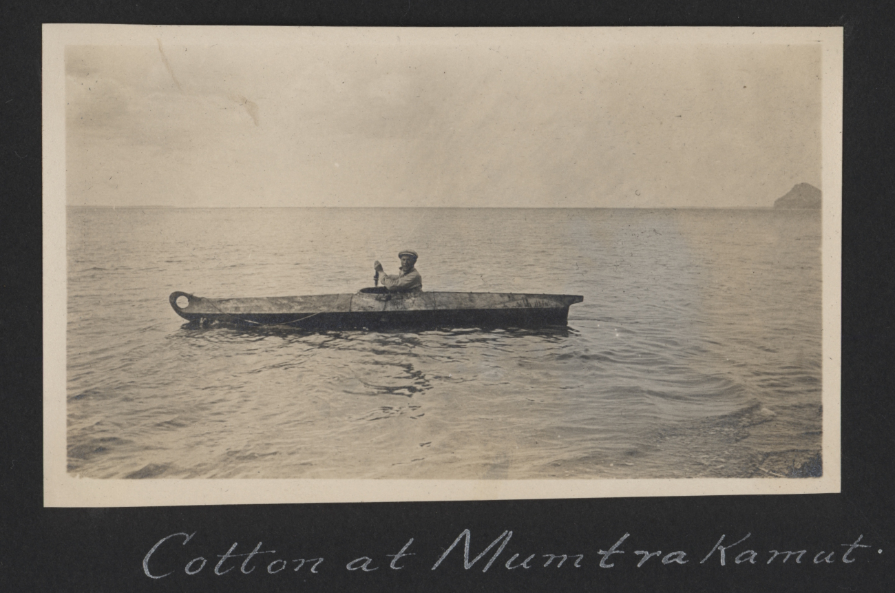 Cotton in kayak at Mumtrakamut