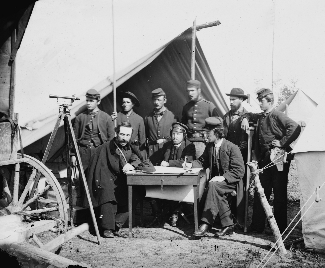 Topographical engineers at Camp Winfield Scott, vicinity of Yorktown, Va