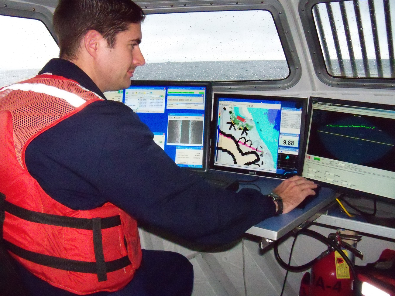 Launch work in Pavlof Islands off NOAA Ship RAINIER