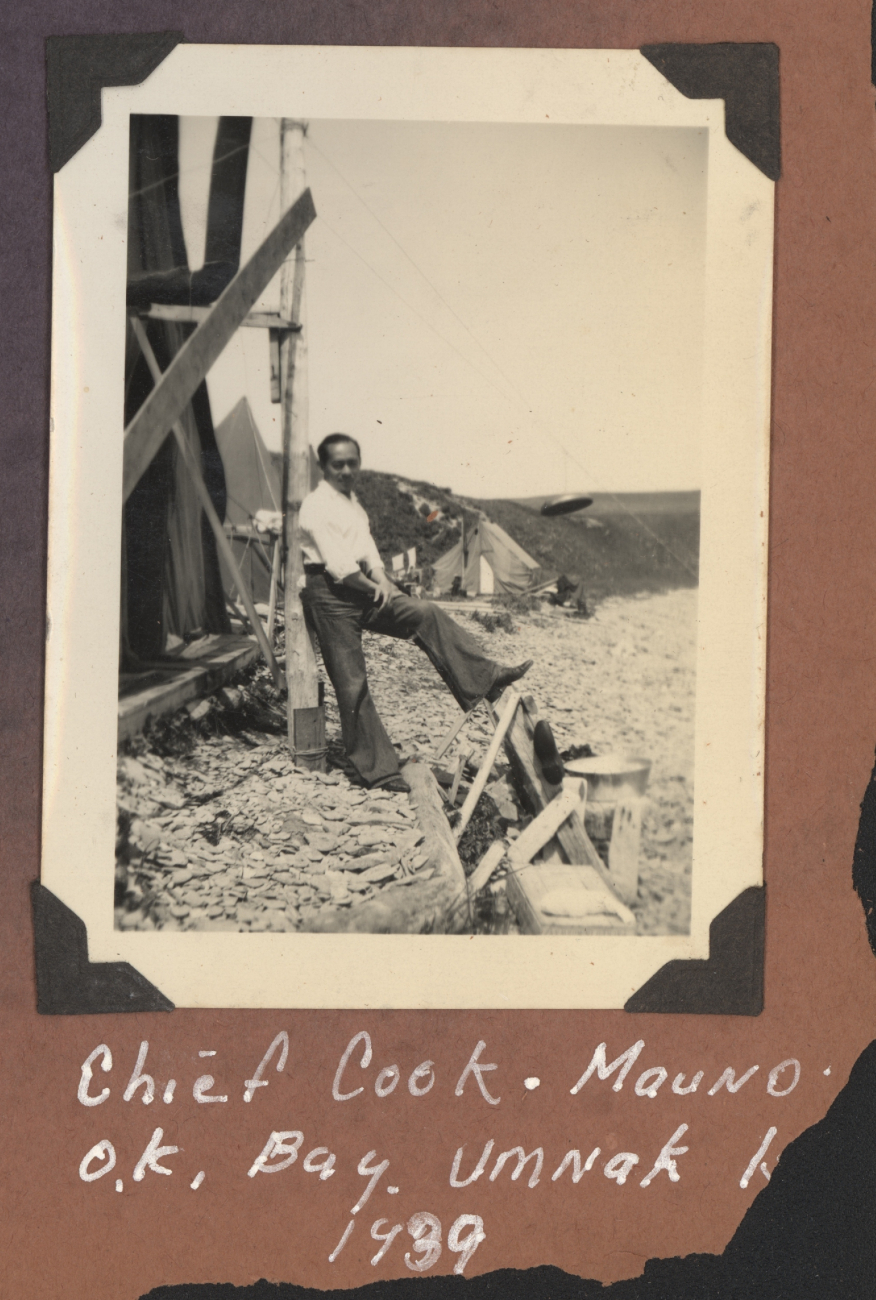 Chief cook Mauno at the OK Bay camp