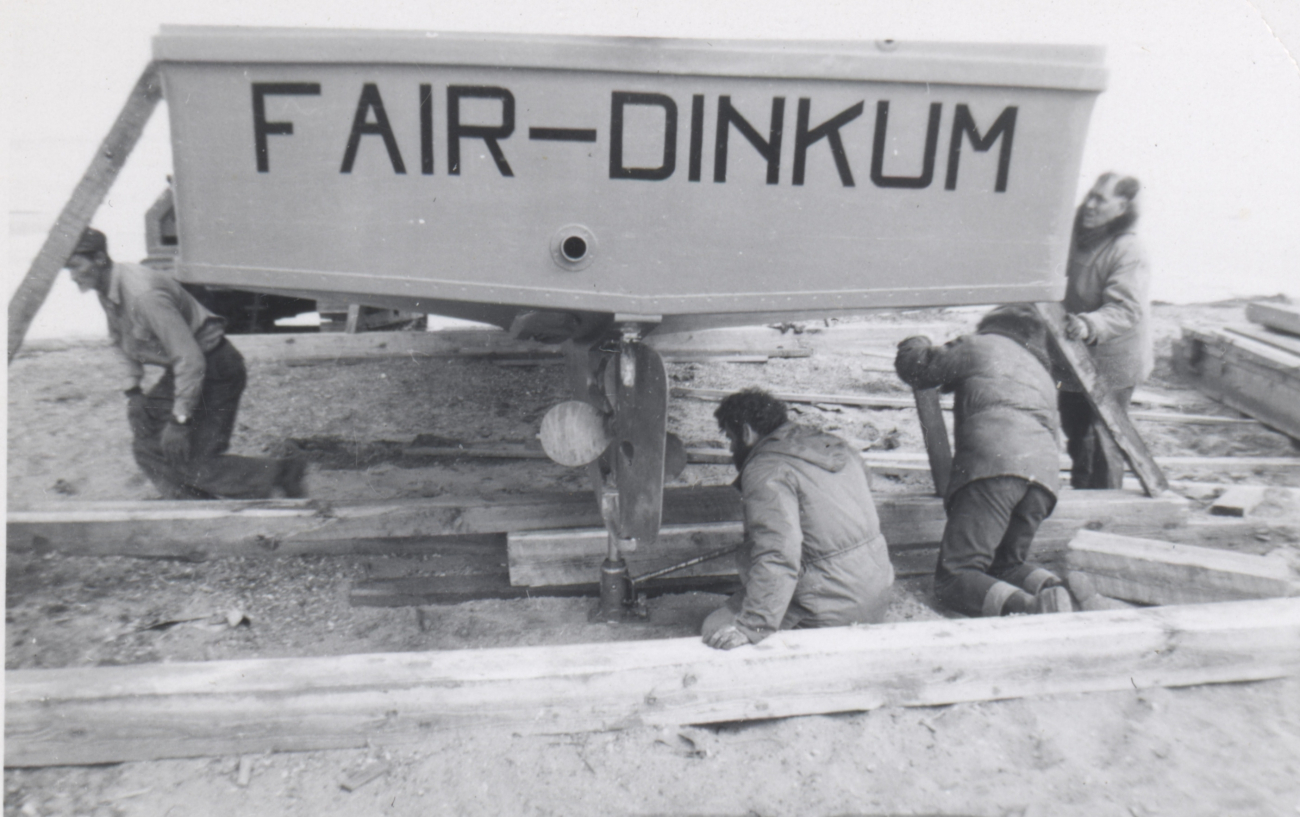 Survey launch Fair Dinkum being prepared for launching