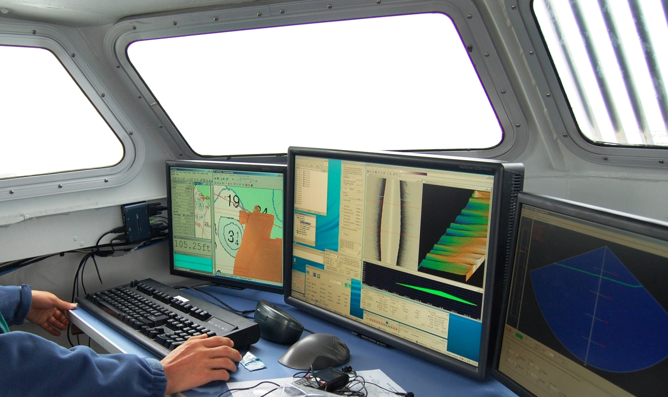 Monitoring survey operations on a NOAA Ship RAINIER survey launch