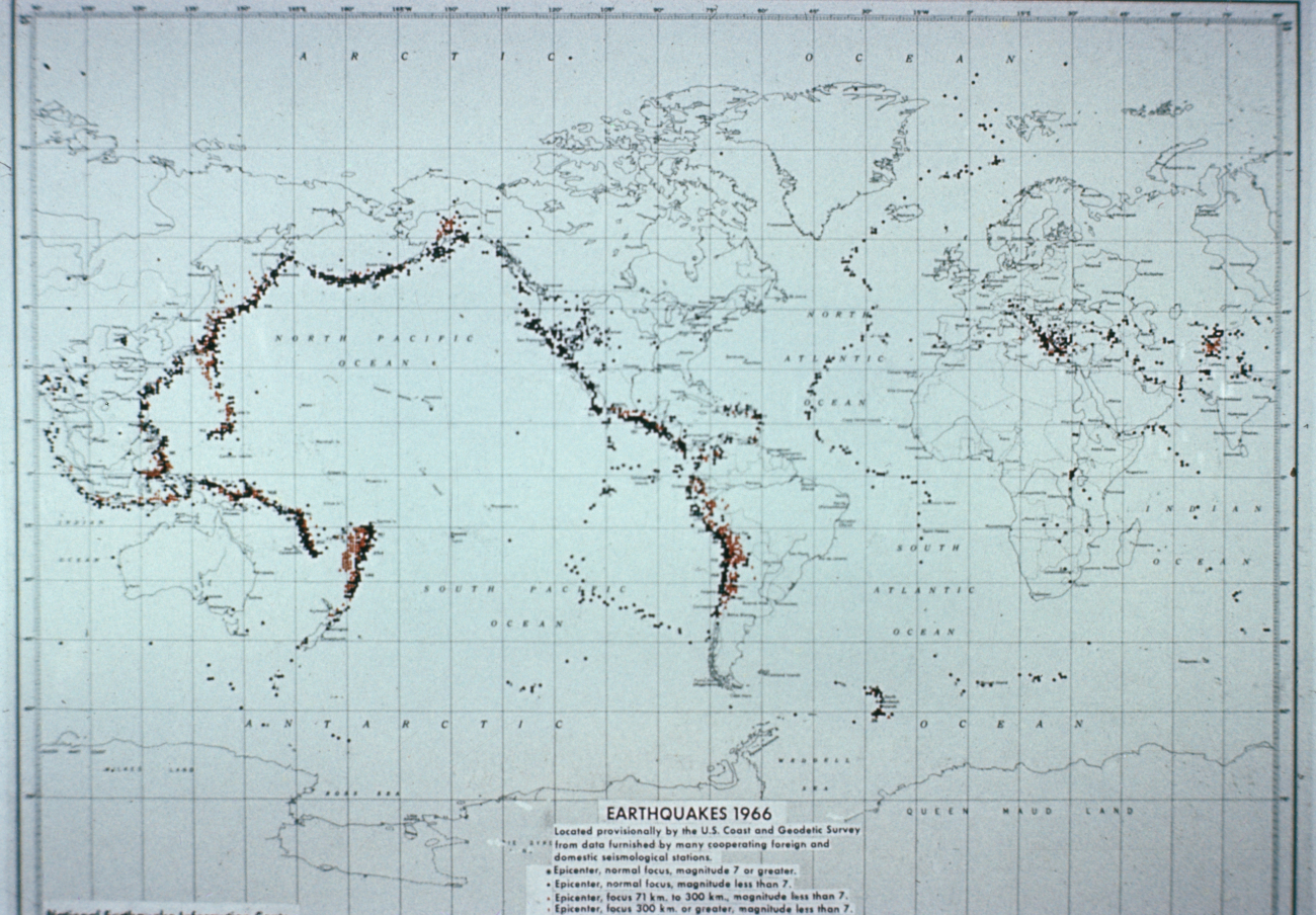 Map of Earthquakes 1966