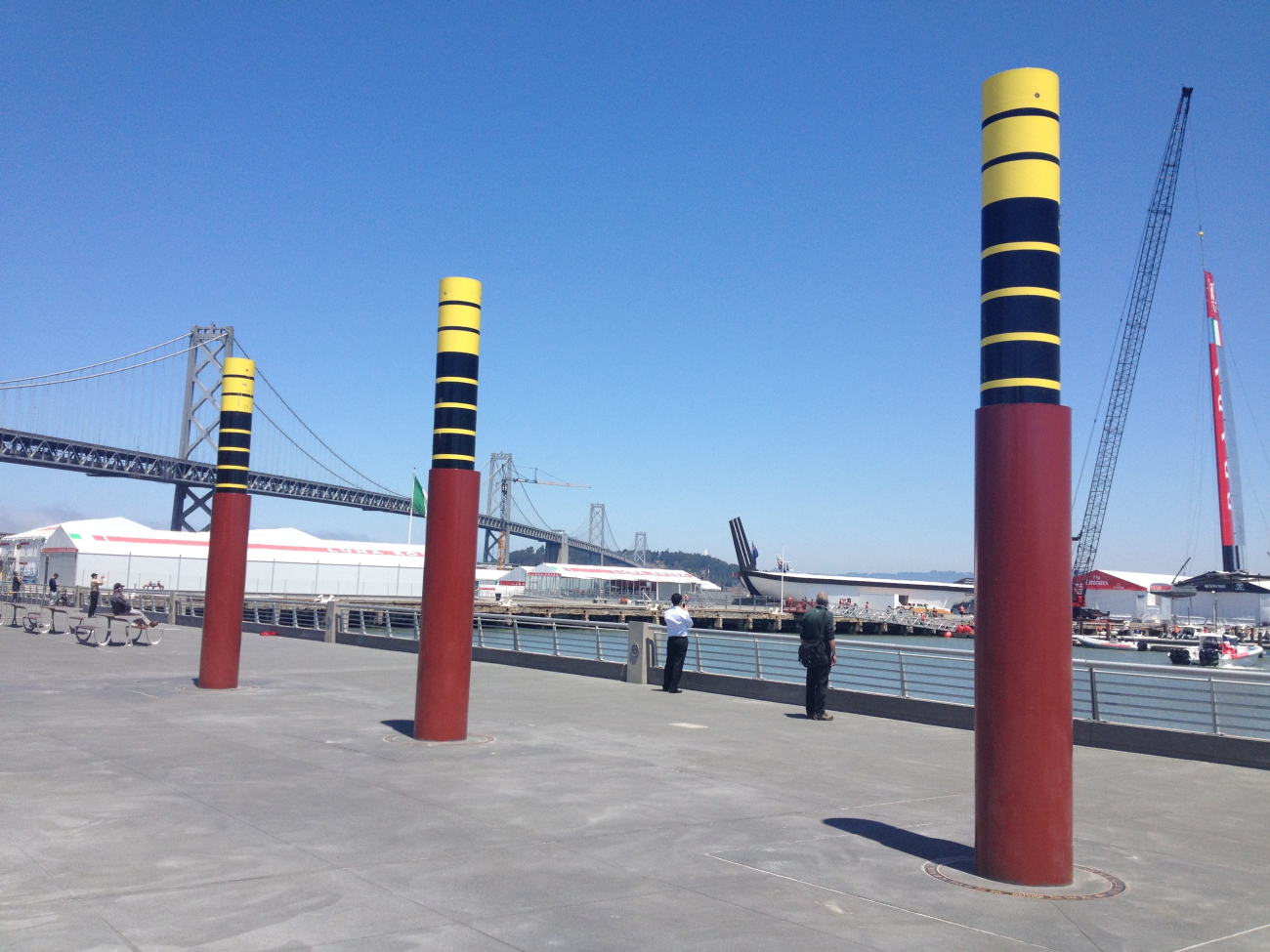 Tidal columns at Brannnan Street Wharf