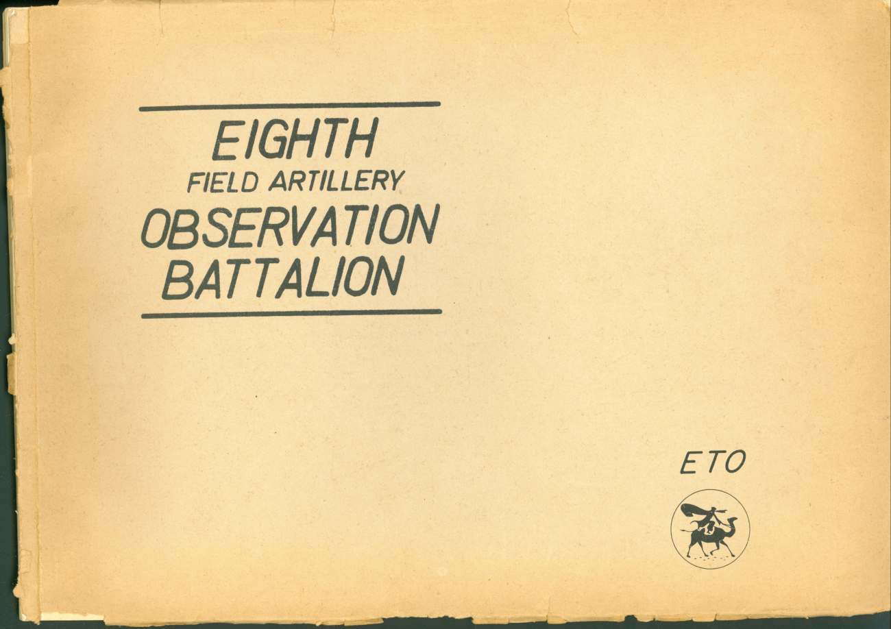 Title page of history of Eighth Field Artillery Observation Battalion