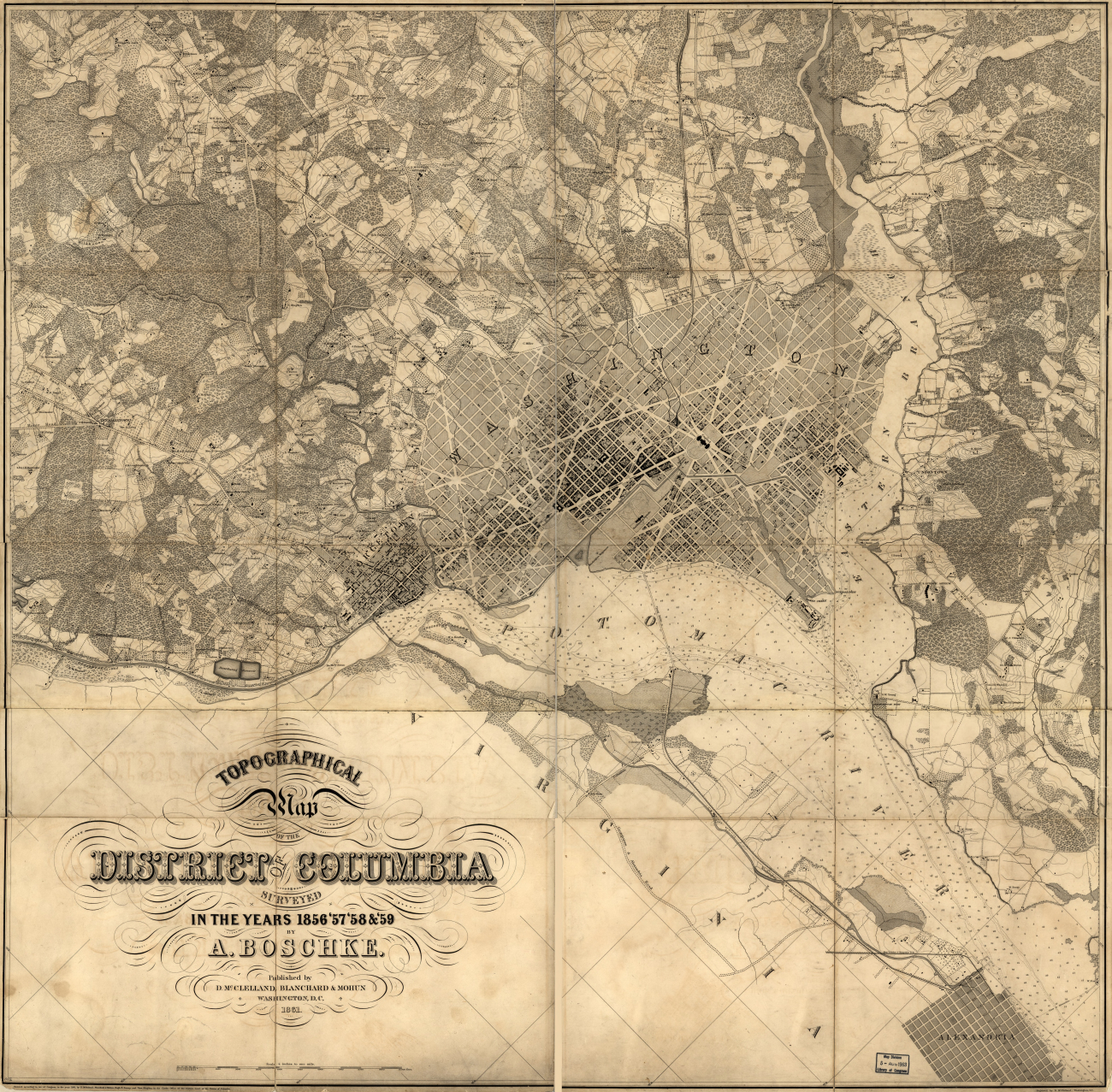 Albert Boschke's map of the District of Columbia