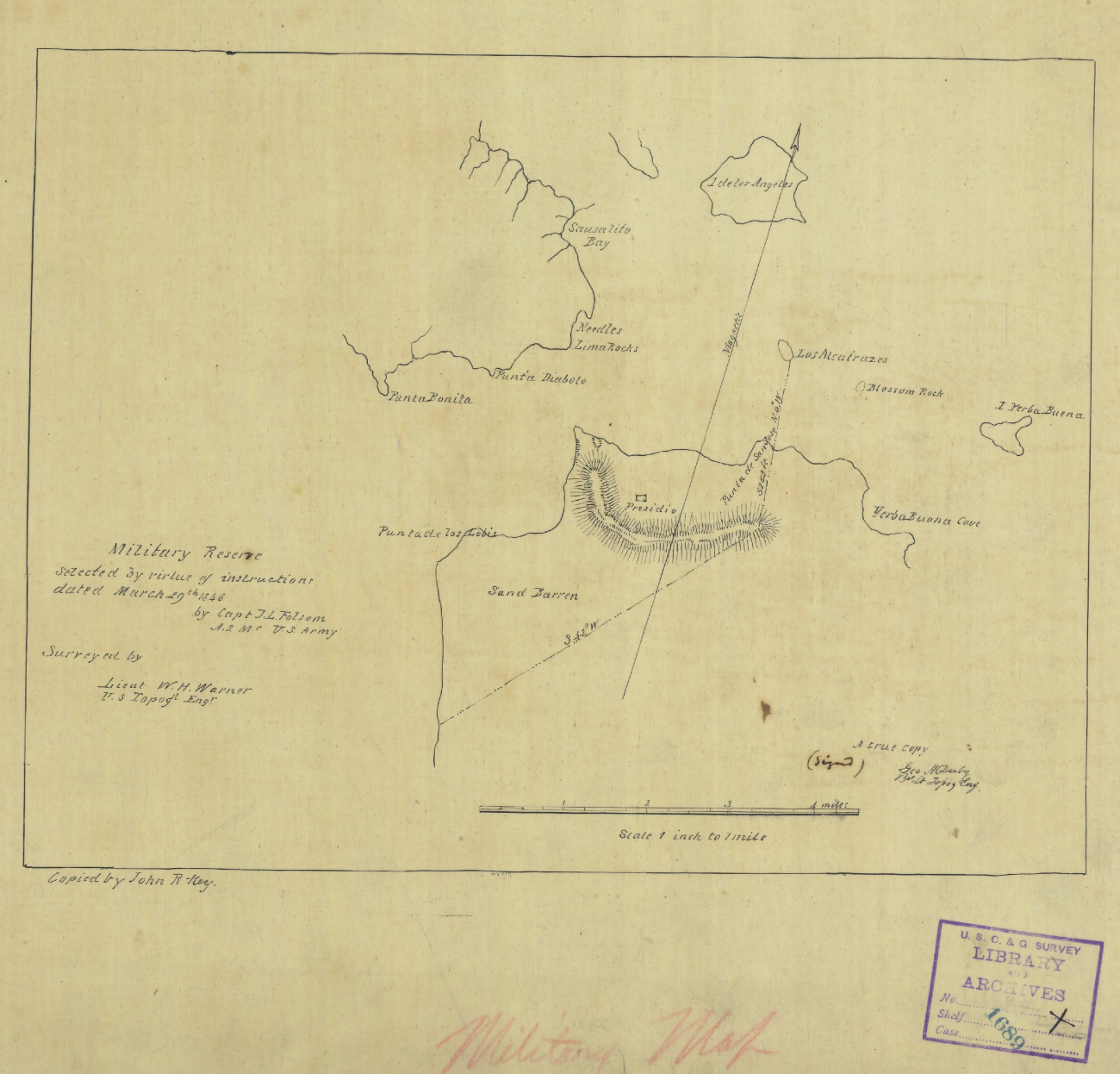 Copy of sketch map by Captain J