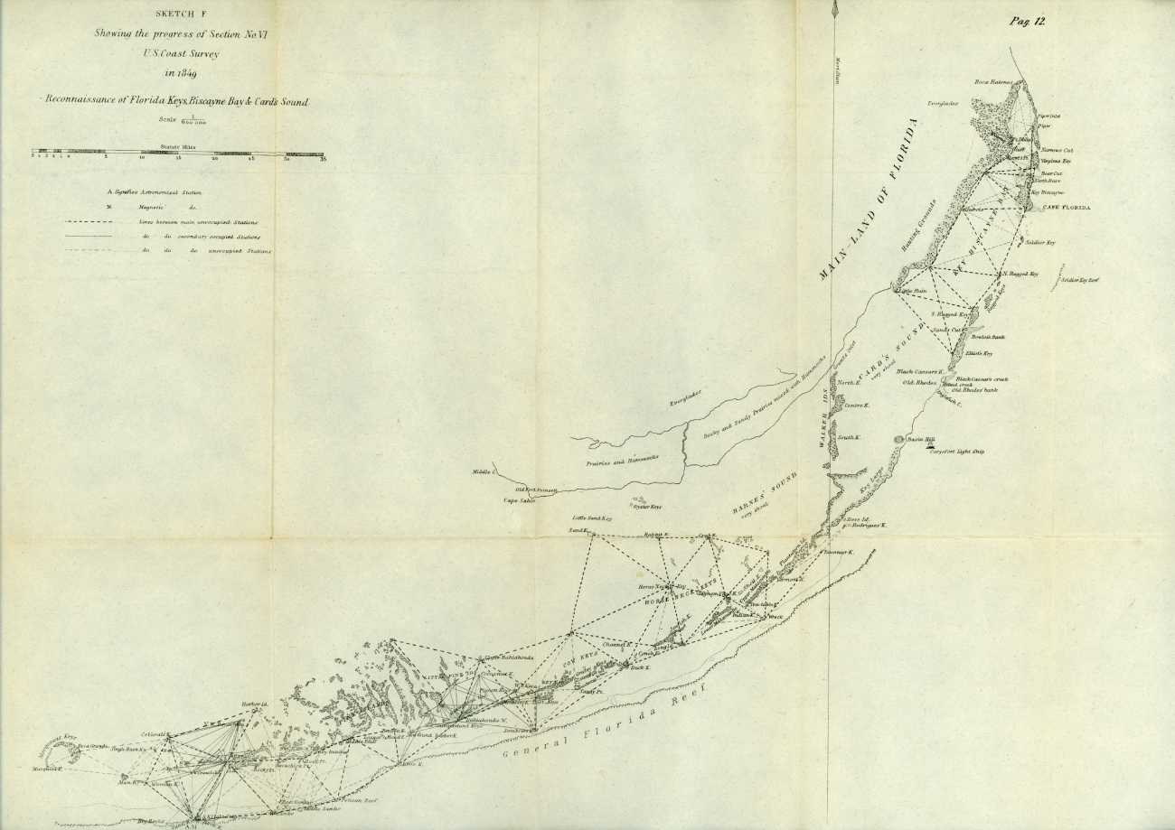 A sketch of Reconnaissance of Florida Keys, Biscayne Bay & Cards Sound