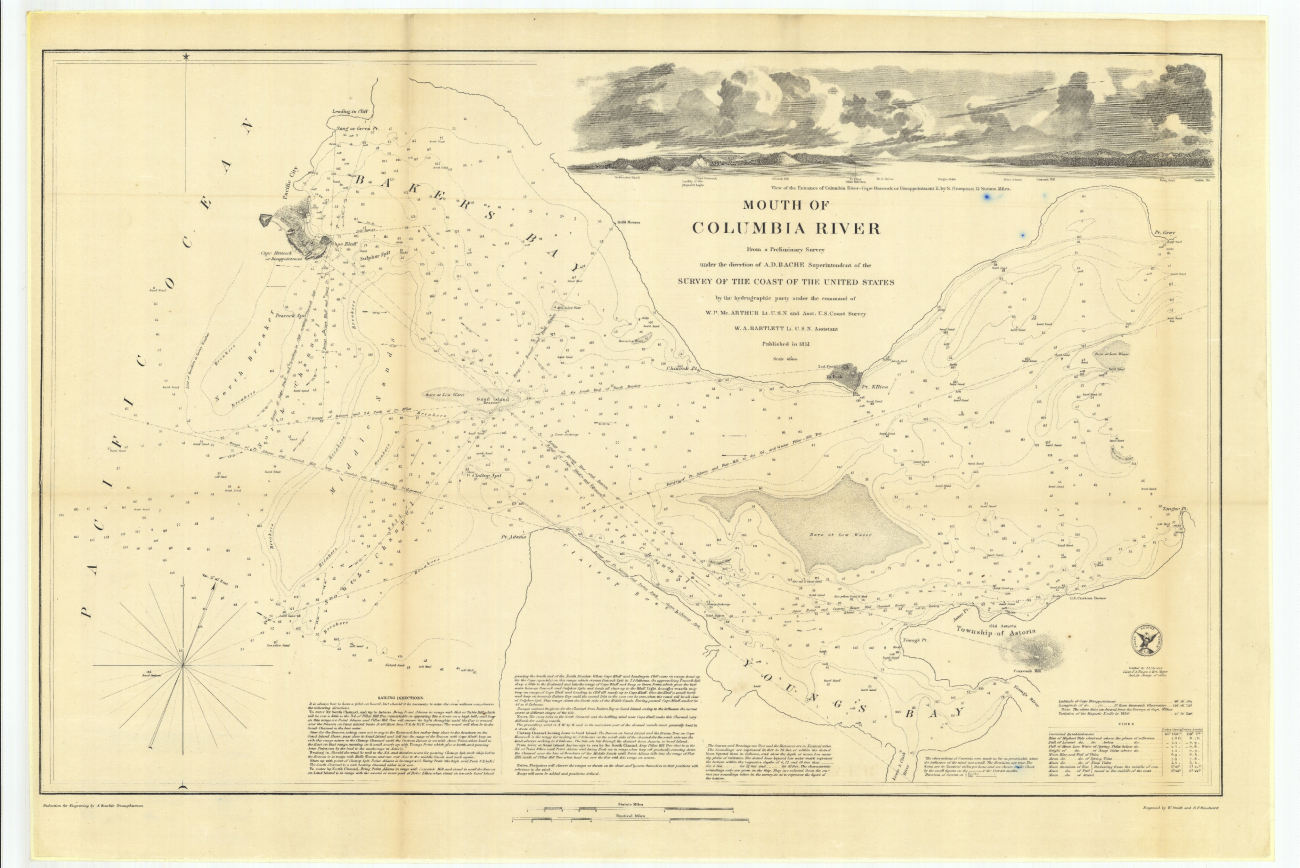 Mouth of Columbia River from a preliminary survey, including a view of theEntrance of Columbia River-Cape Hancock or Disappointment E