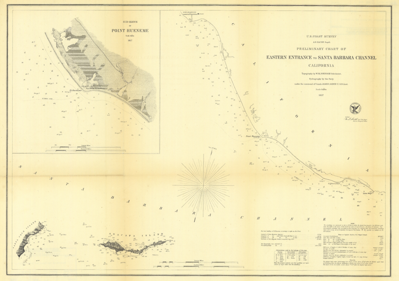 Preliminary Chart of Eastern Entrance to Santa Barbara Channel