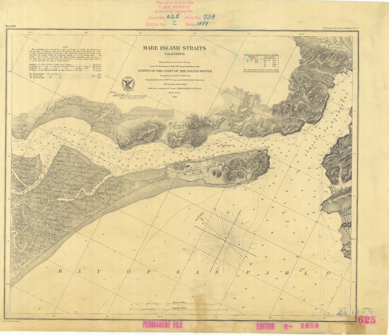 Chart of Mare Island Straits, California